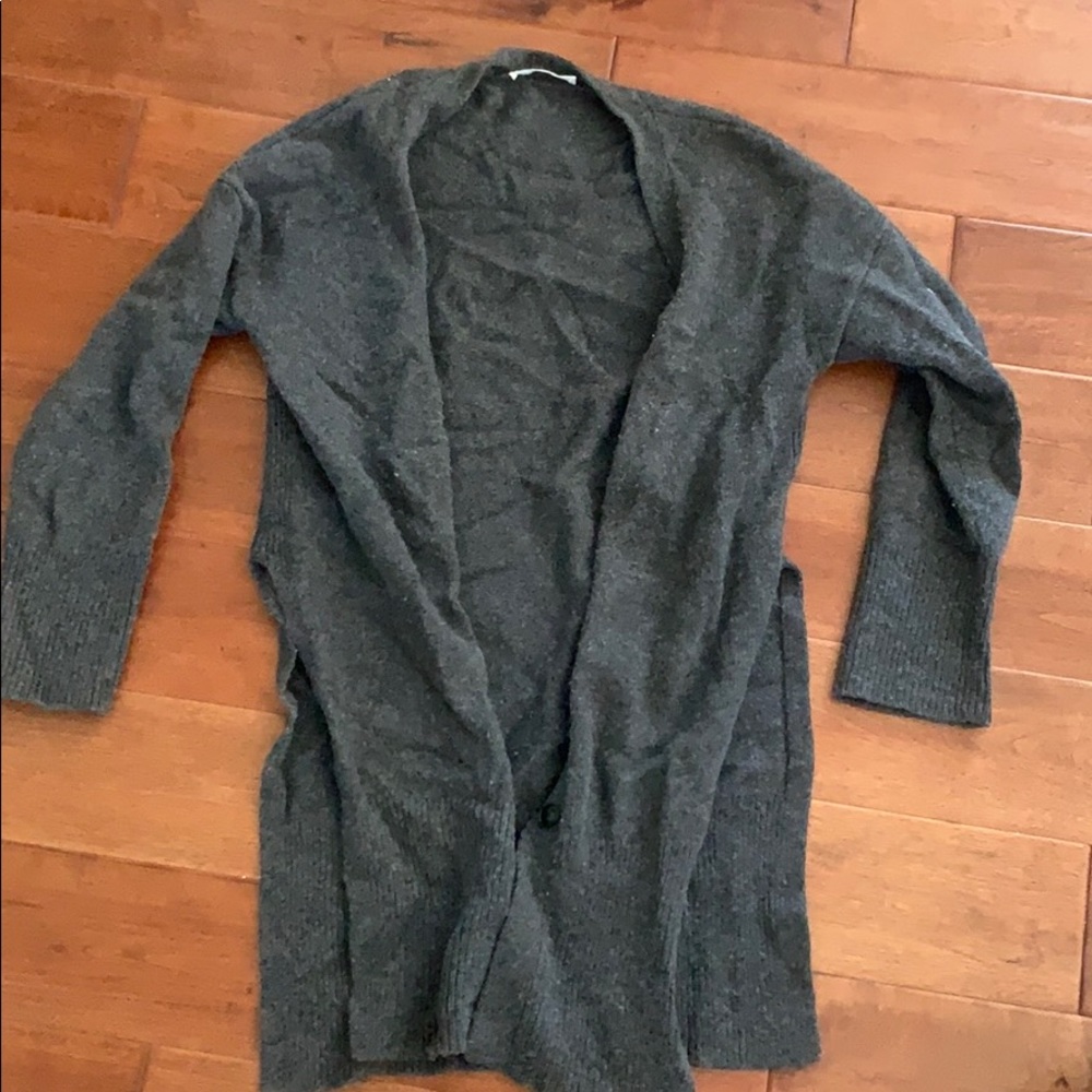 Wool split cardigan